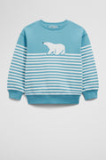 Organically Grown Cotton Stripe Polar Bear Sweat