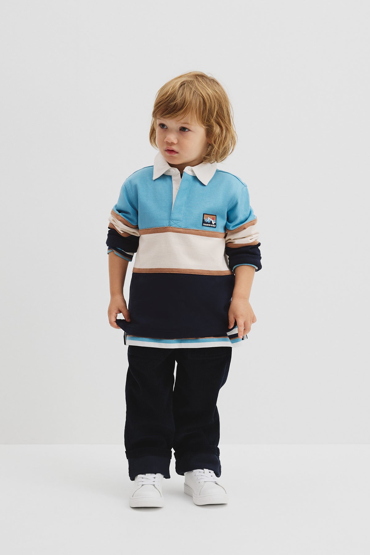 Organically Grown Cotton Block Stripe Rugby