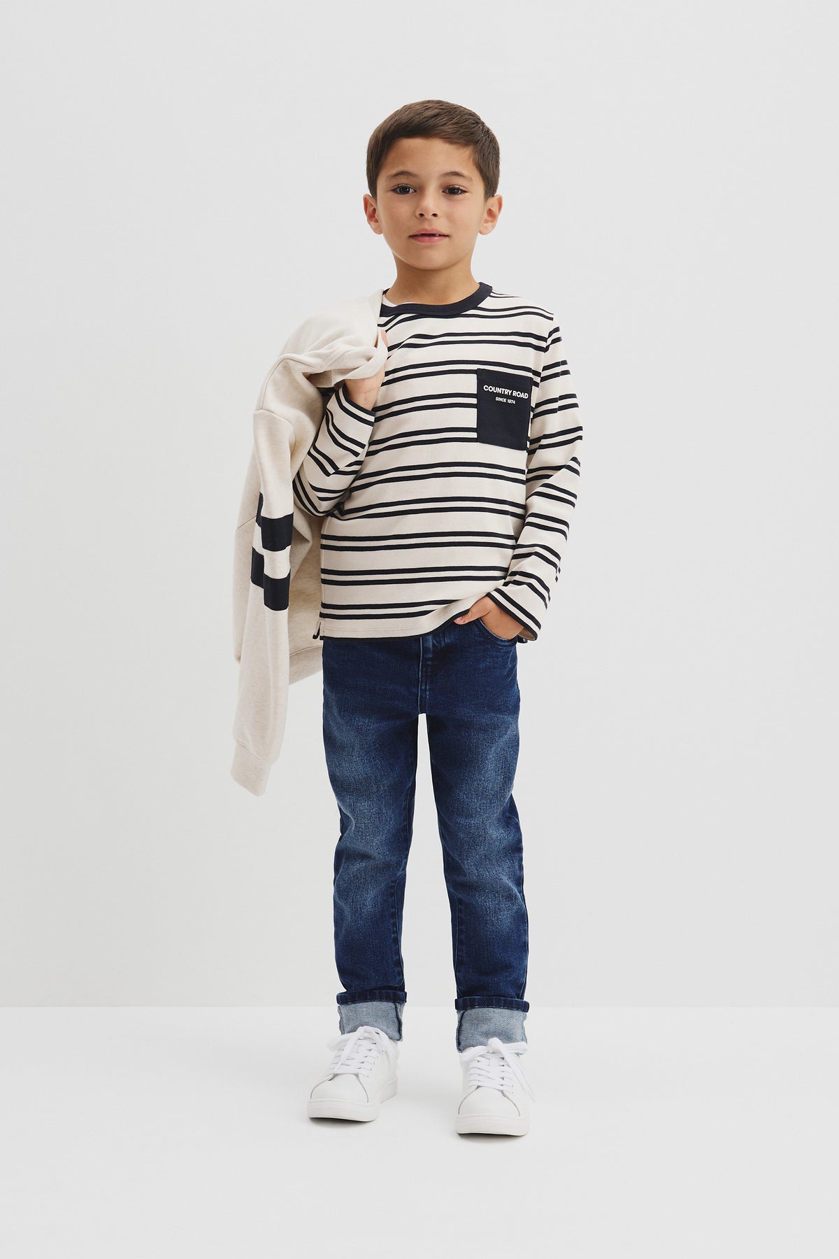 Cotton Long Sleeve Pocket T-Shirt