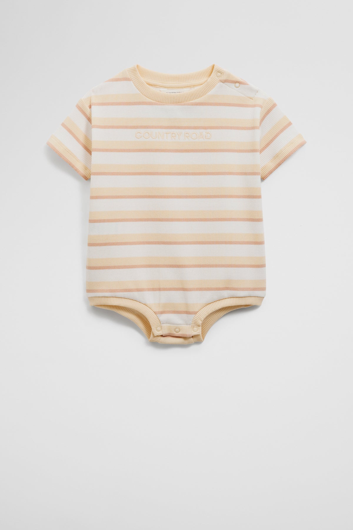 Organically Grown Cotton Oversize Stripe Short Sleeve Bodysuit