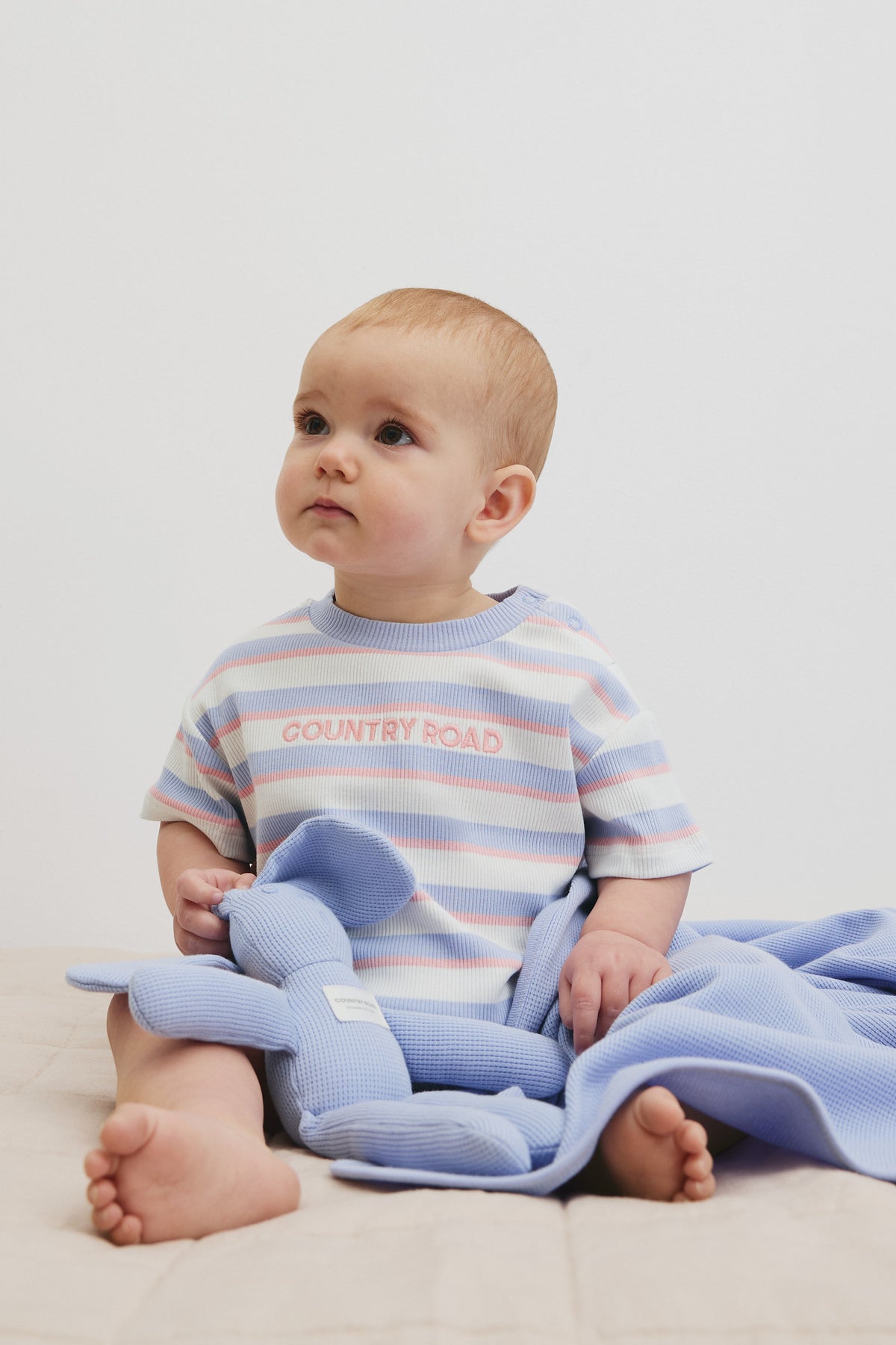 Organically Grown Cotton Oversize Stripe Short Sleeve Bodysuit
