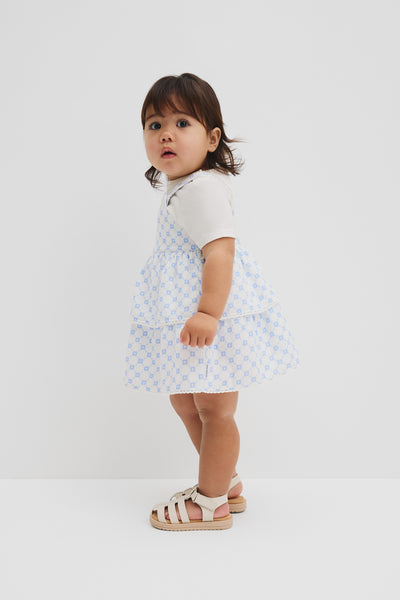 Organically Grown Cotton Tiered Romper Dress