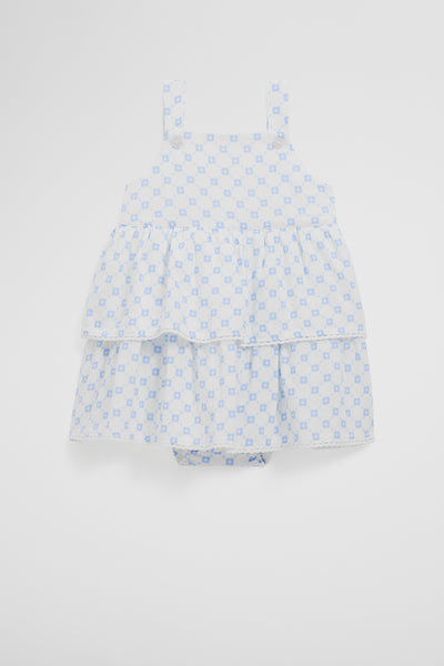 Organically Grown Cotton Tiered Romper Dress