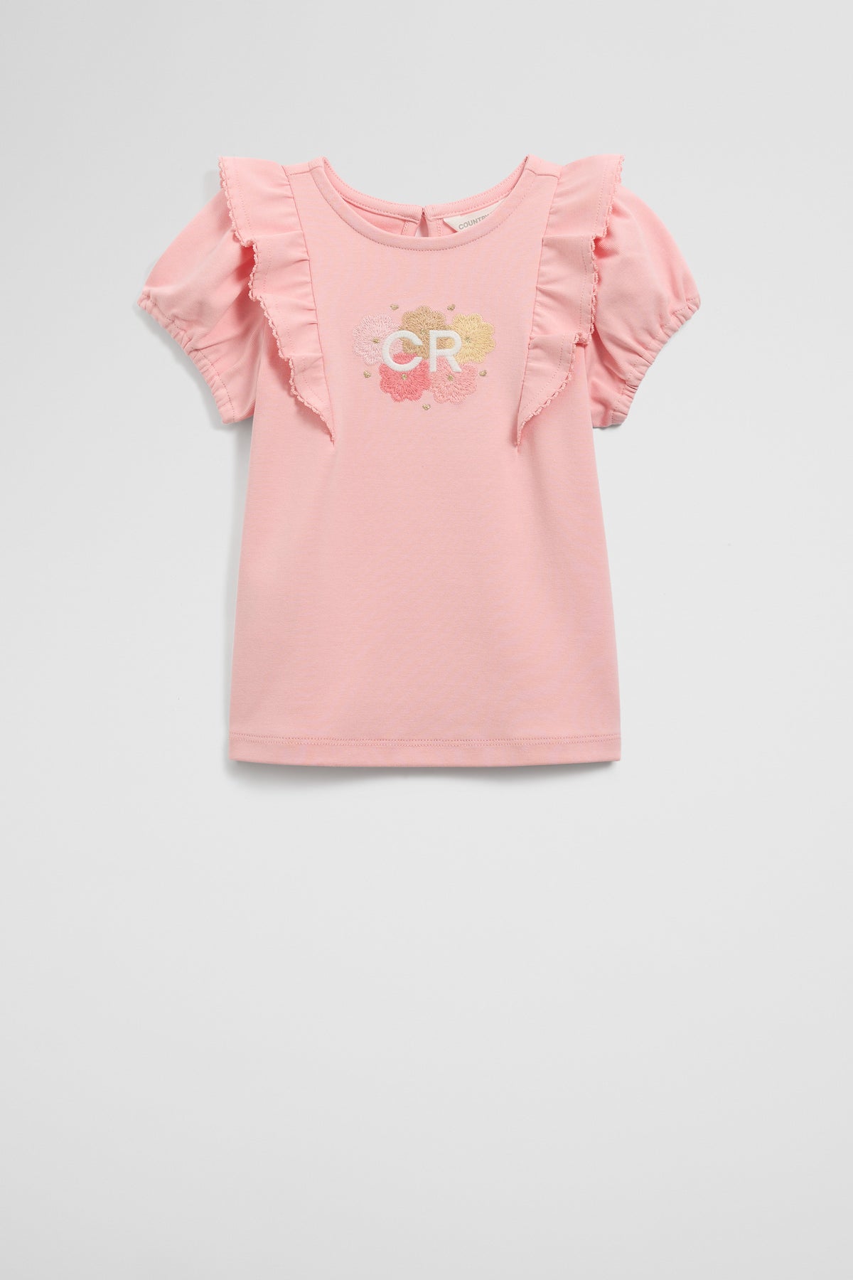 Organically Grown Cotton Frill Sleeve T-Shirt