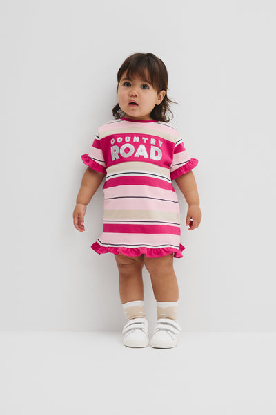 Cotton T-Shirt Logo Dress