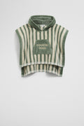Cotton Stripe Logo Poncho