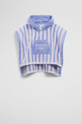 Cotton Stripe Logo Poncho