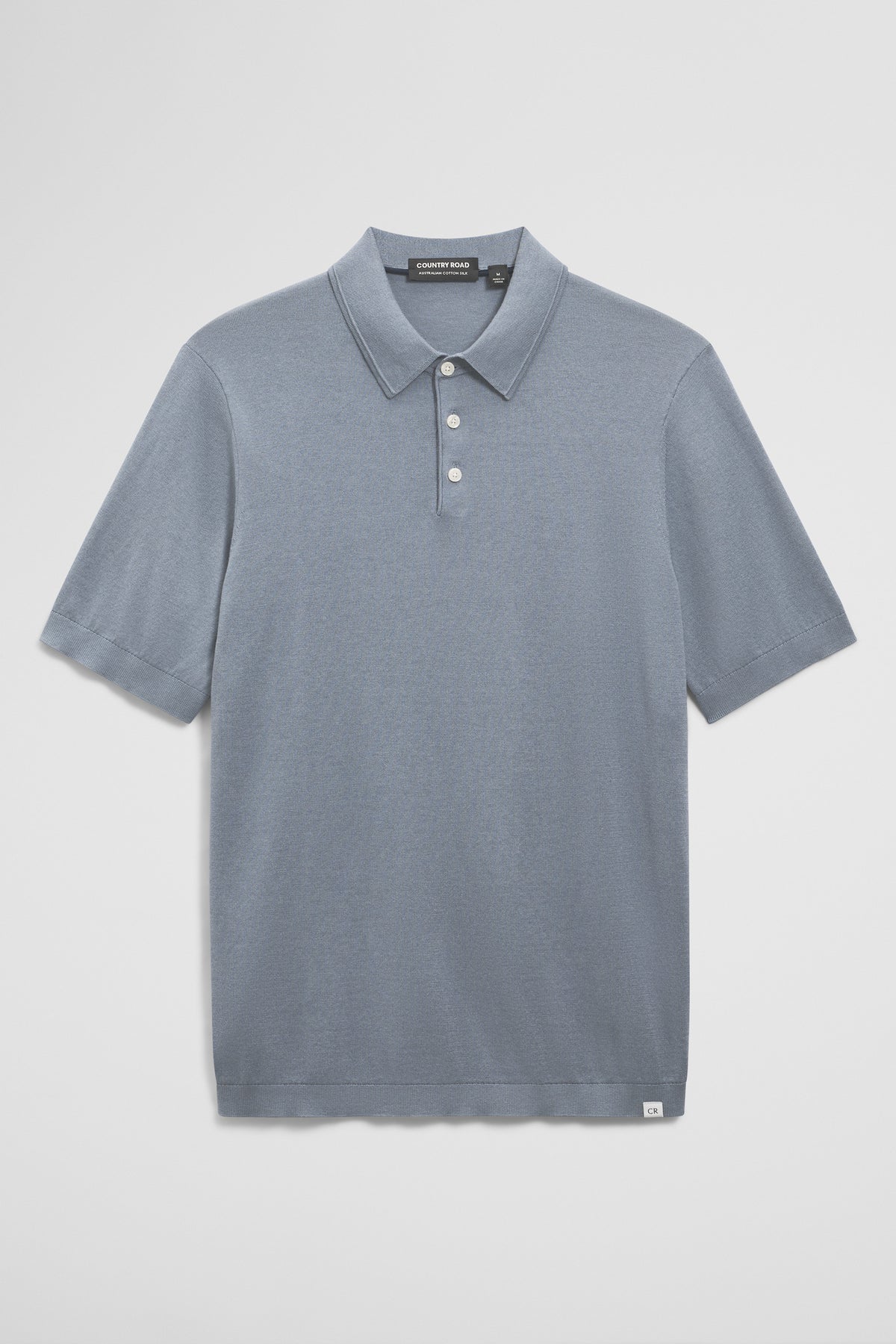 Australian Cotton Blend Silk Button Polo