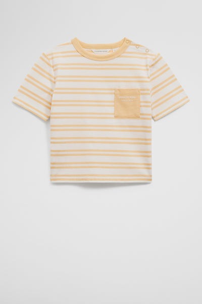 Organically Grown Cotton Stripe Pocket T-Shirt