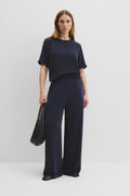 Rib Waist Cupro Pant
