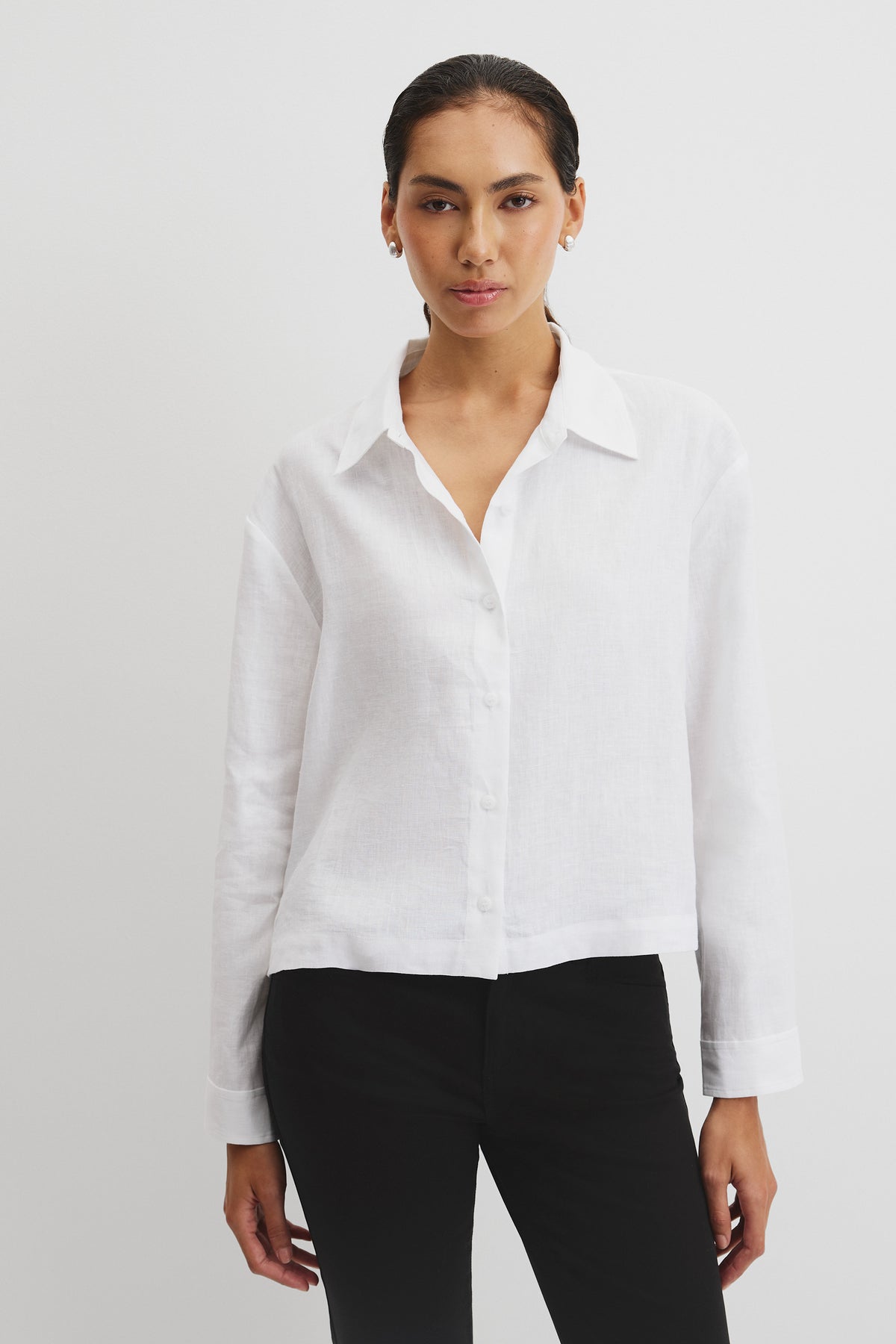 Crop Linen Shirt