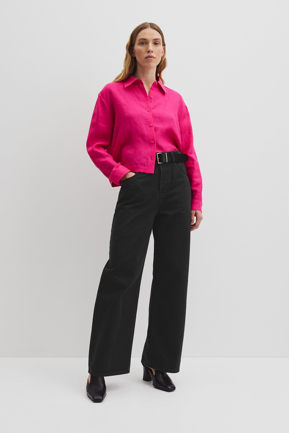 Crop Linen Shirt