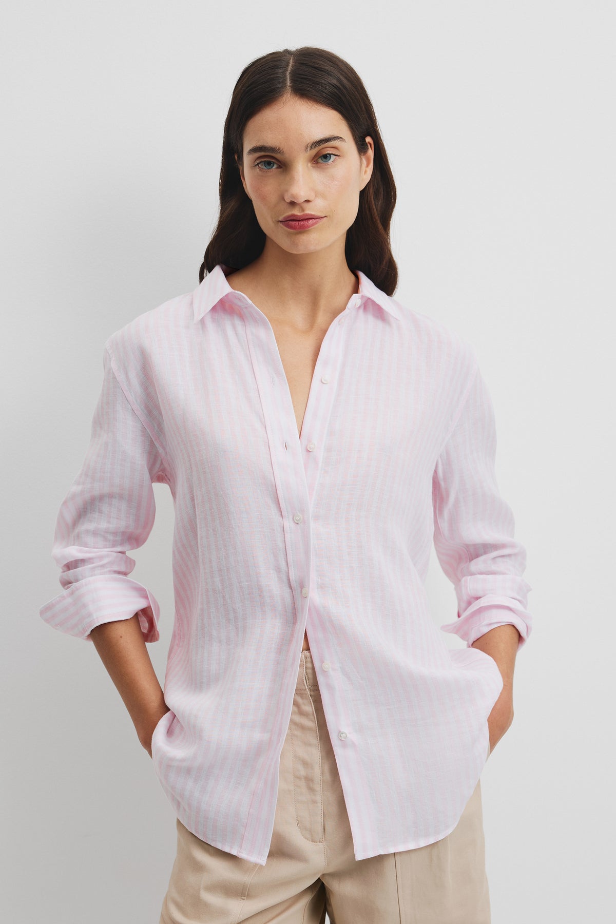Organically Grown Linen Stripe Shirt