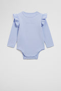 Frill Long Sleeve Logo Bodysuit