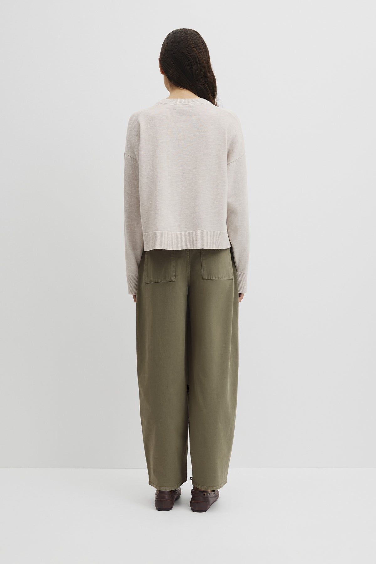 Cotton Linen Crew Neck Knit