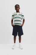 Stripe Knit Polo