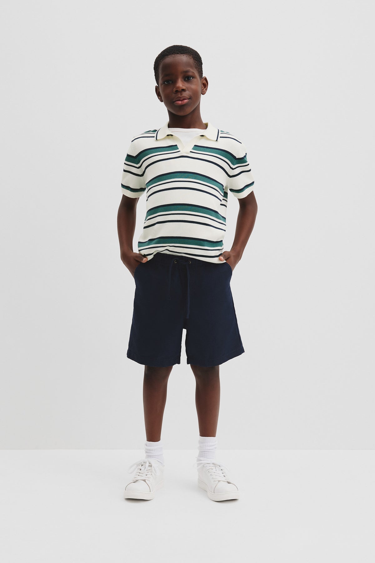 Stripe Knit Polo