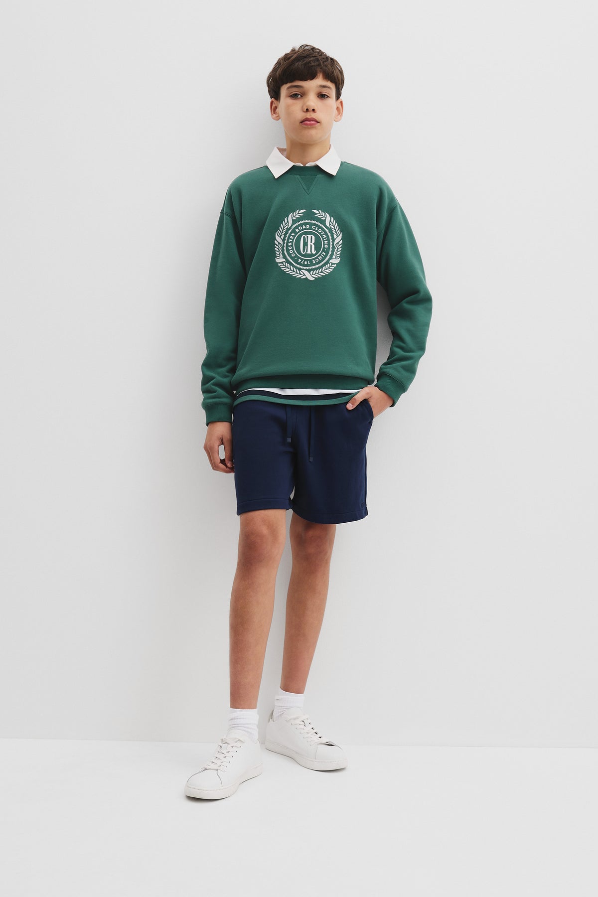 Teen A Cotton Logo Wreath Sweat