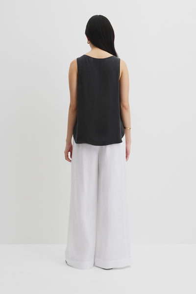 Cupro Scoop Neck Tank