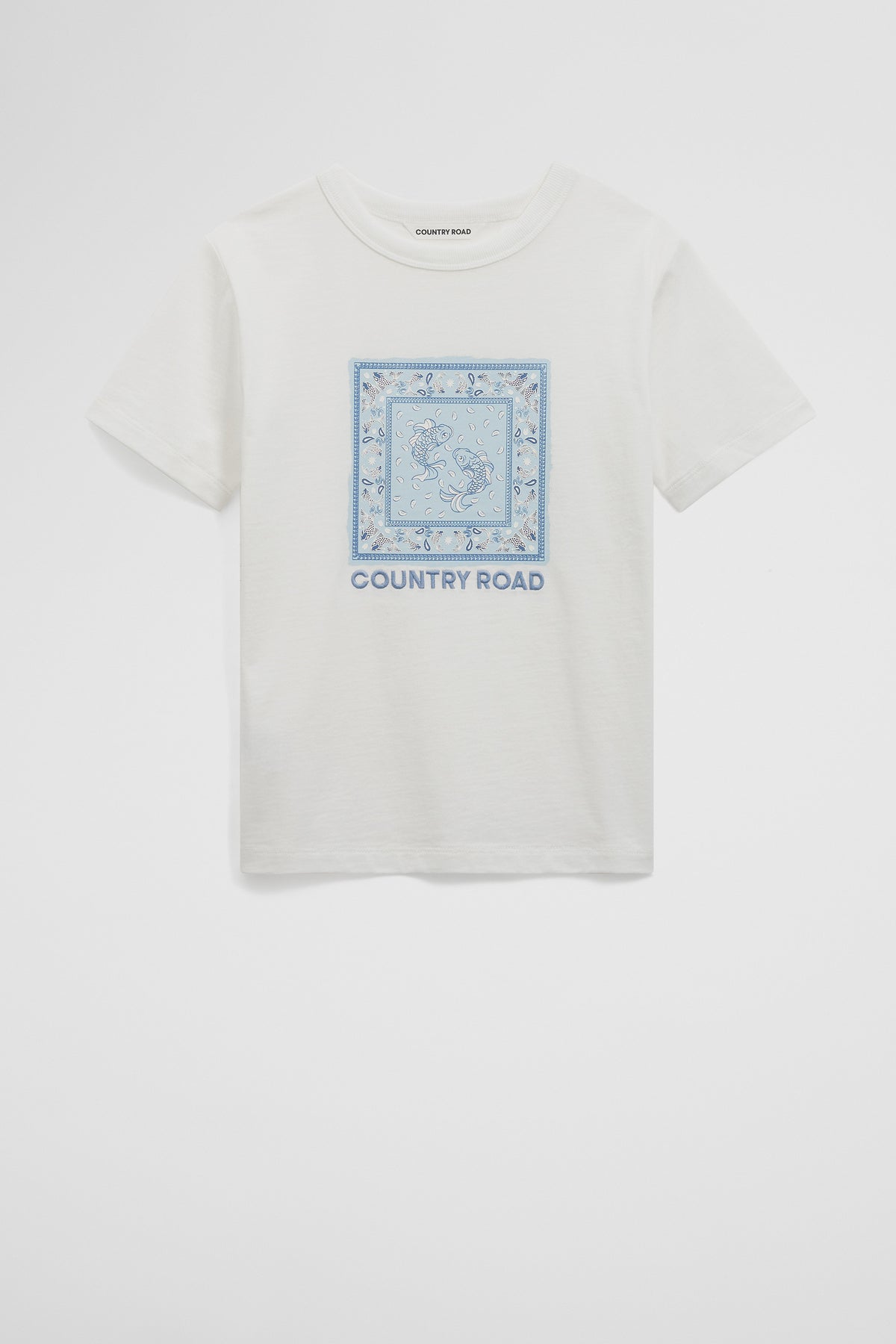 Cotton Paisley Print Oversized T-Shirt