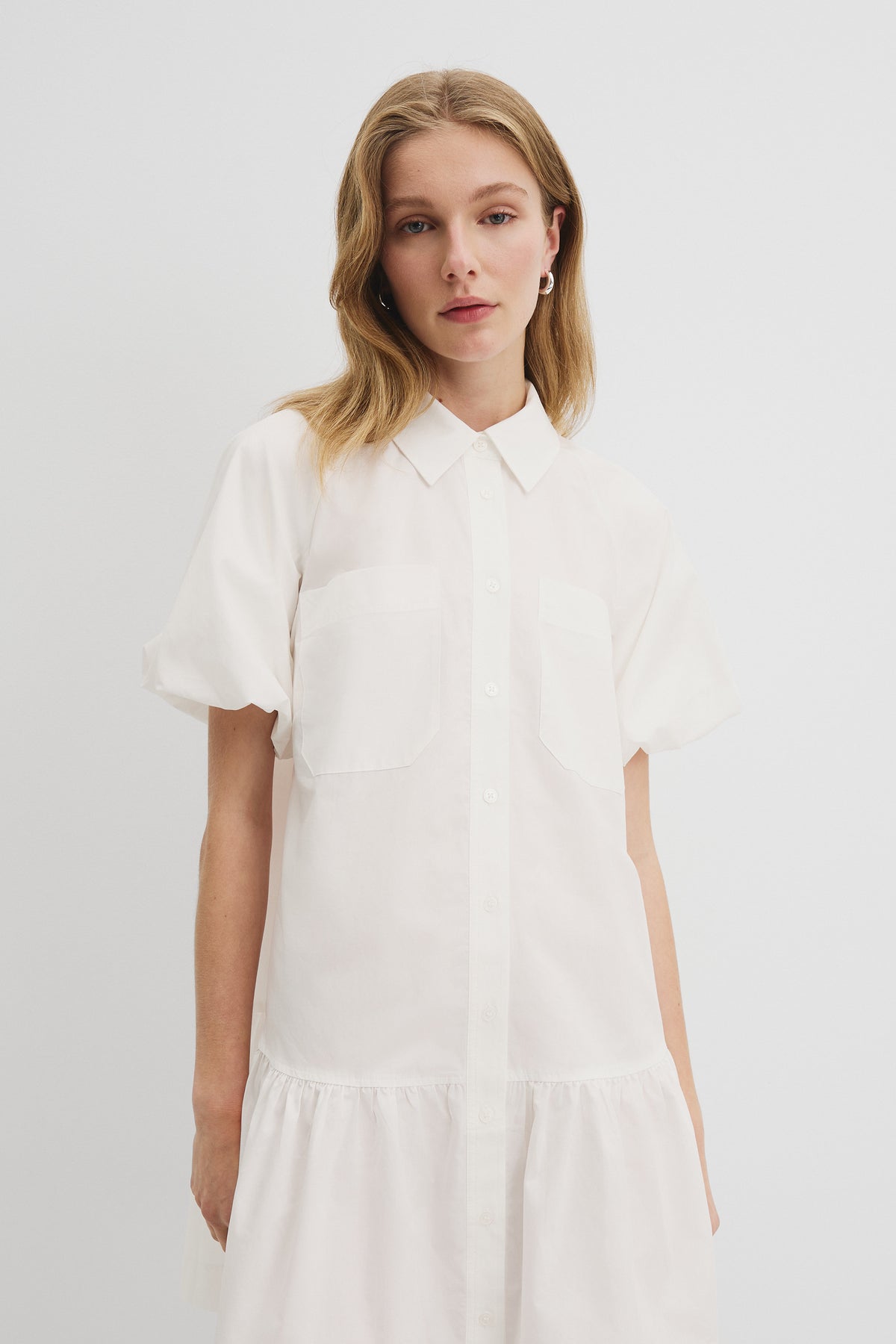 Cotton Poplin Mini Dress