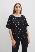 Spot Print Soft Blouse