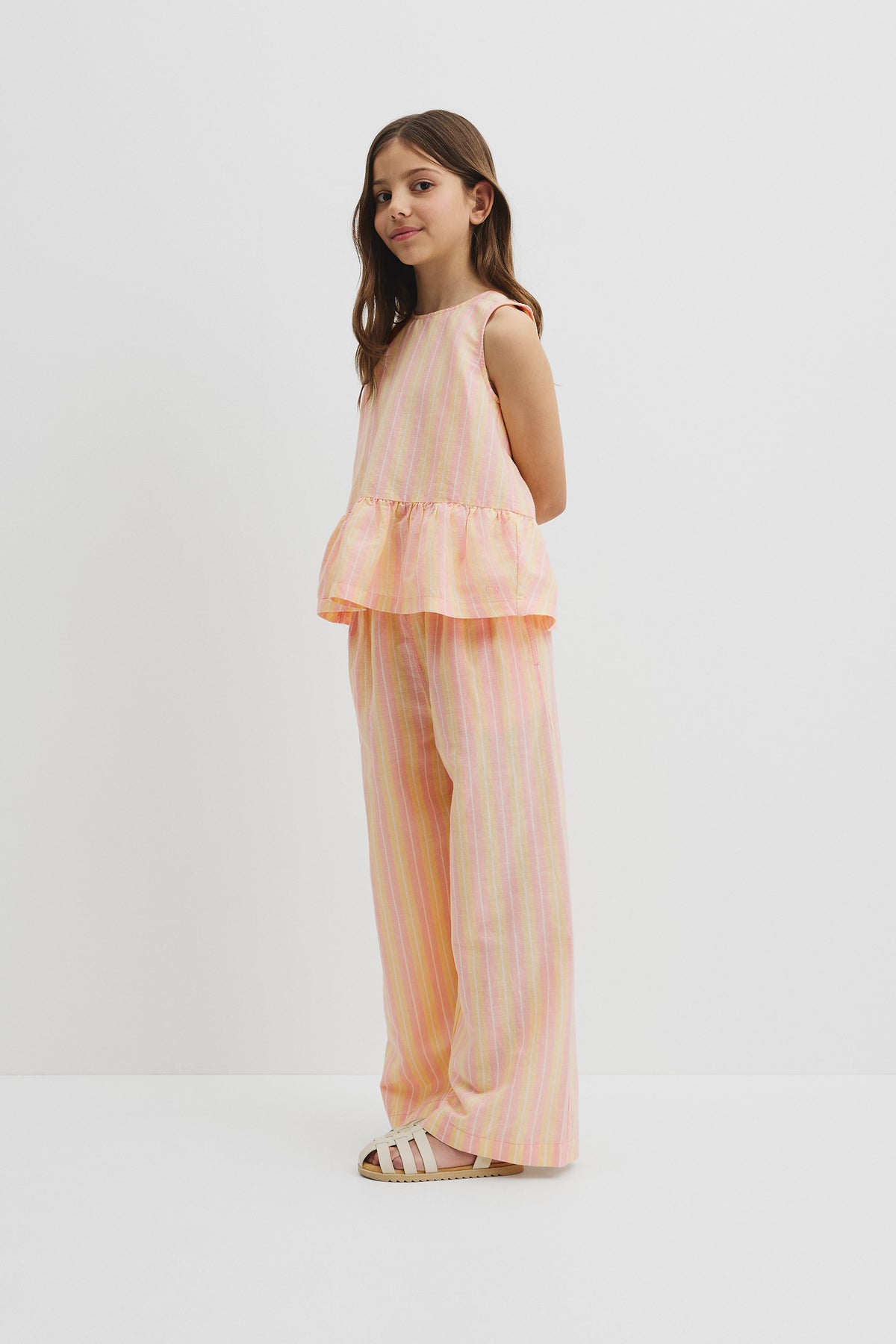 Linen Ruffle Top