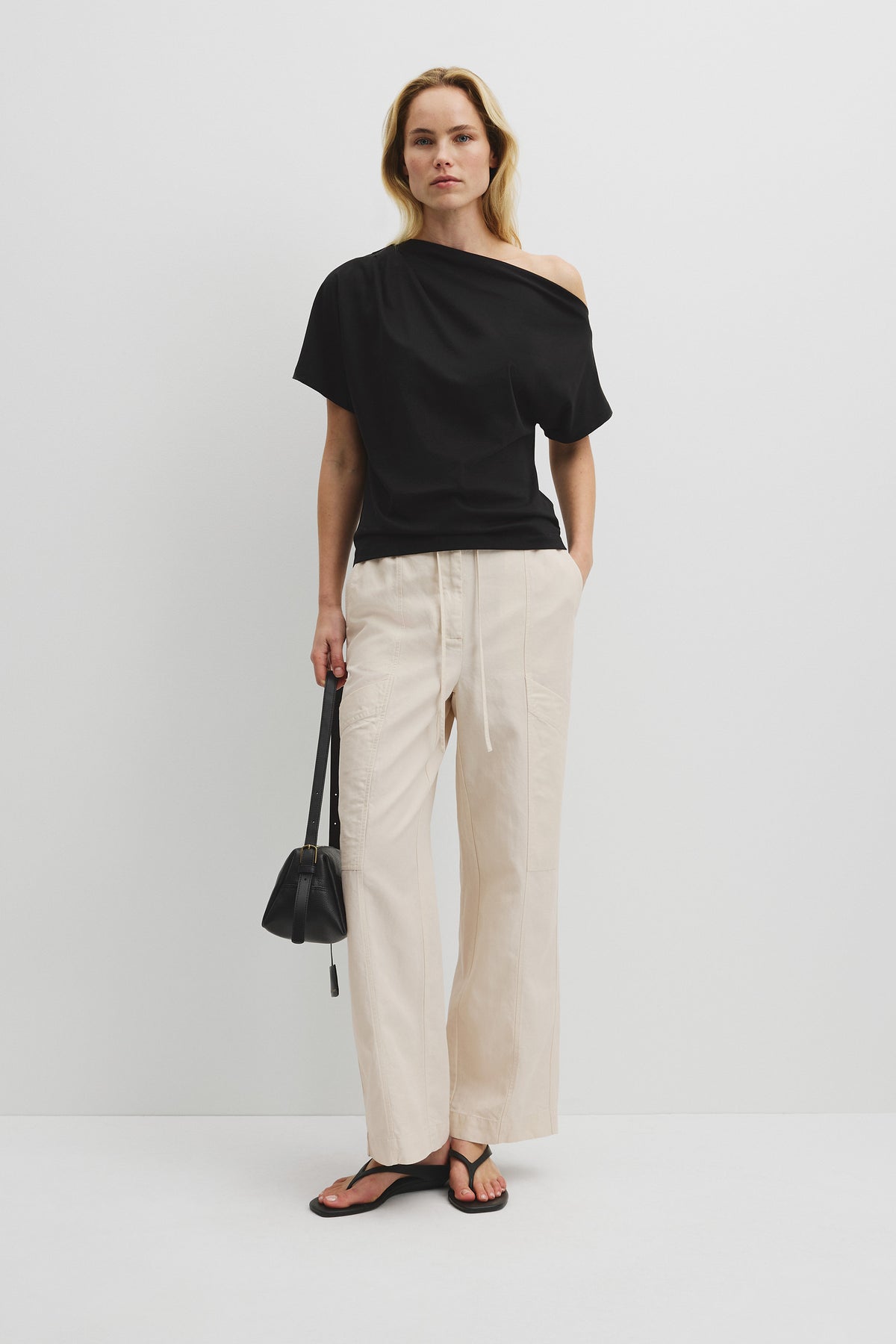 Australian Cotton One Shoulder T-Shirt