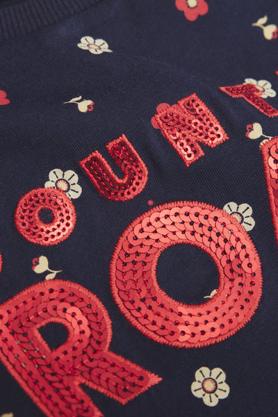 Organically Grown Cotton Sequin Logo T-Shirt