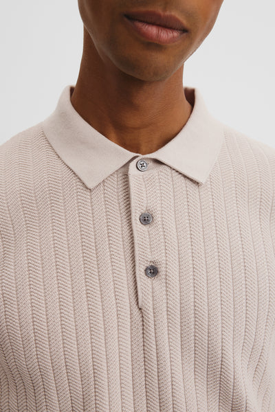 Australian Cotton Herringbone Knit Polo