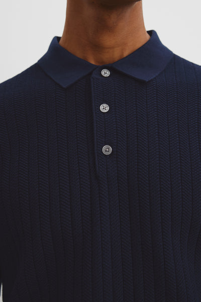 Australian Cotton Herringbone Knit Polo