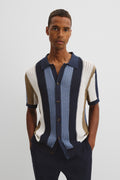 Oversized Australian Cotton Textured Stretch Knit Shirt