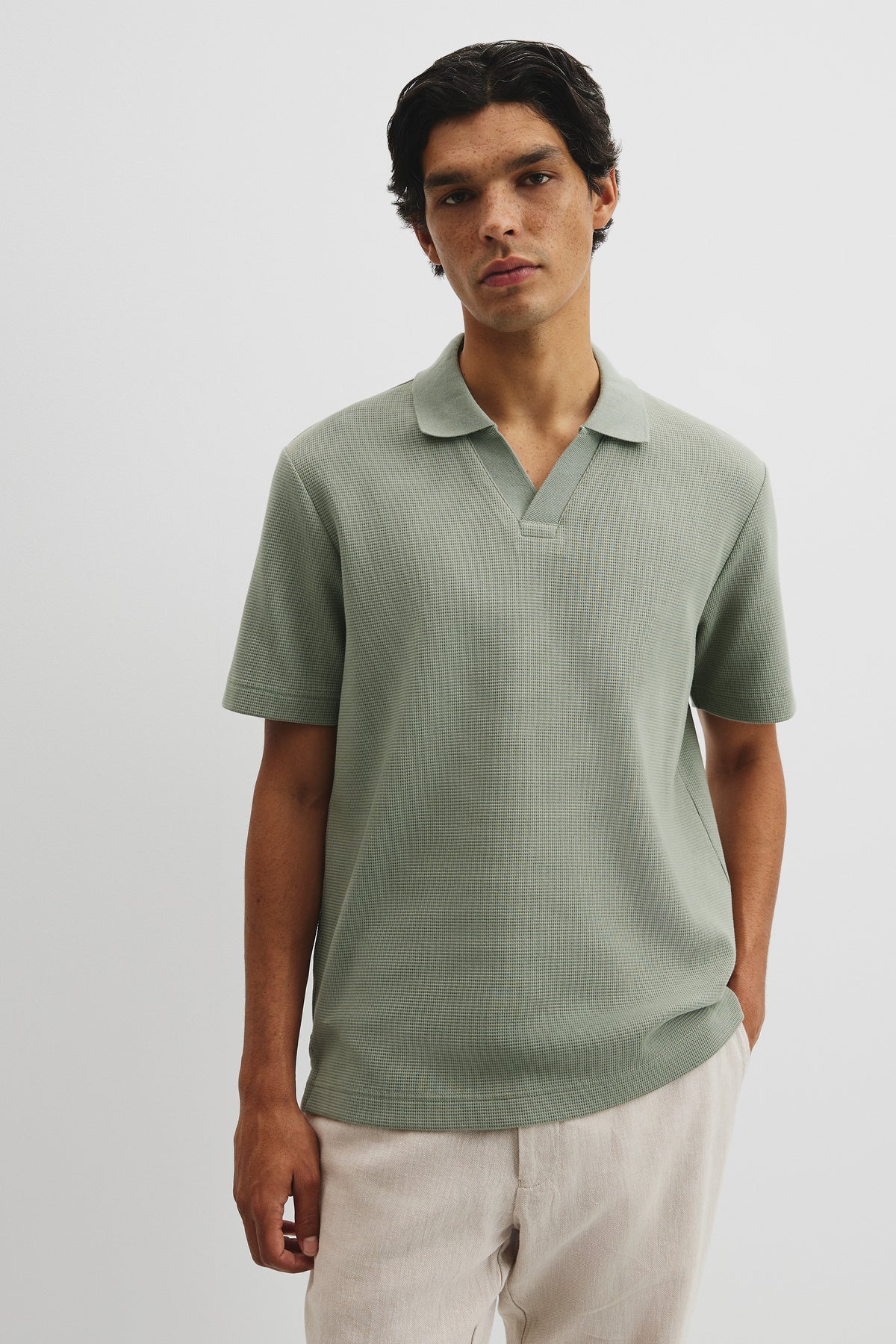 Australian Cotton Waffle Polo