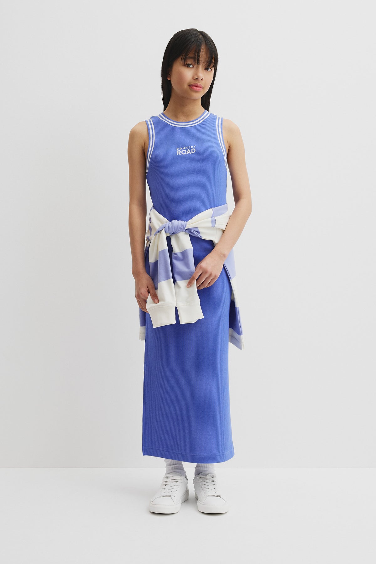 Teen Stripe Rib Tank Dress