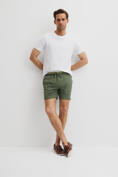 Recycled Polyester Blend Contrast Swim Short