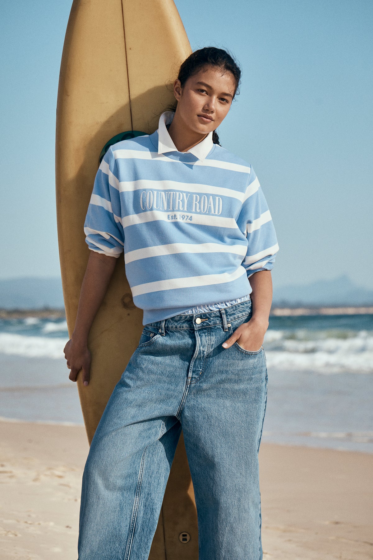 Australian Cotton Stripe Heritage Sweat