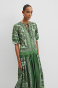 Scarf Print Maxi Dress