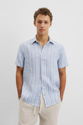 Organically Grown Linen Short Sleeve Regular Strap Shirt