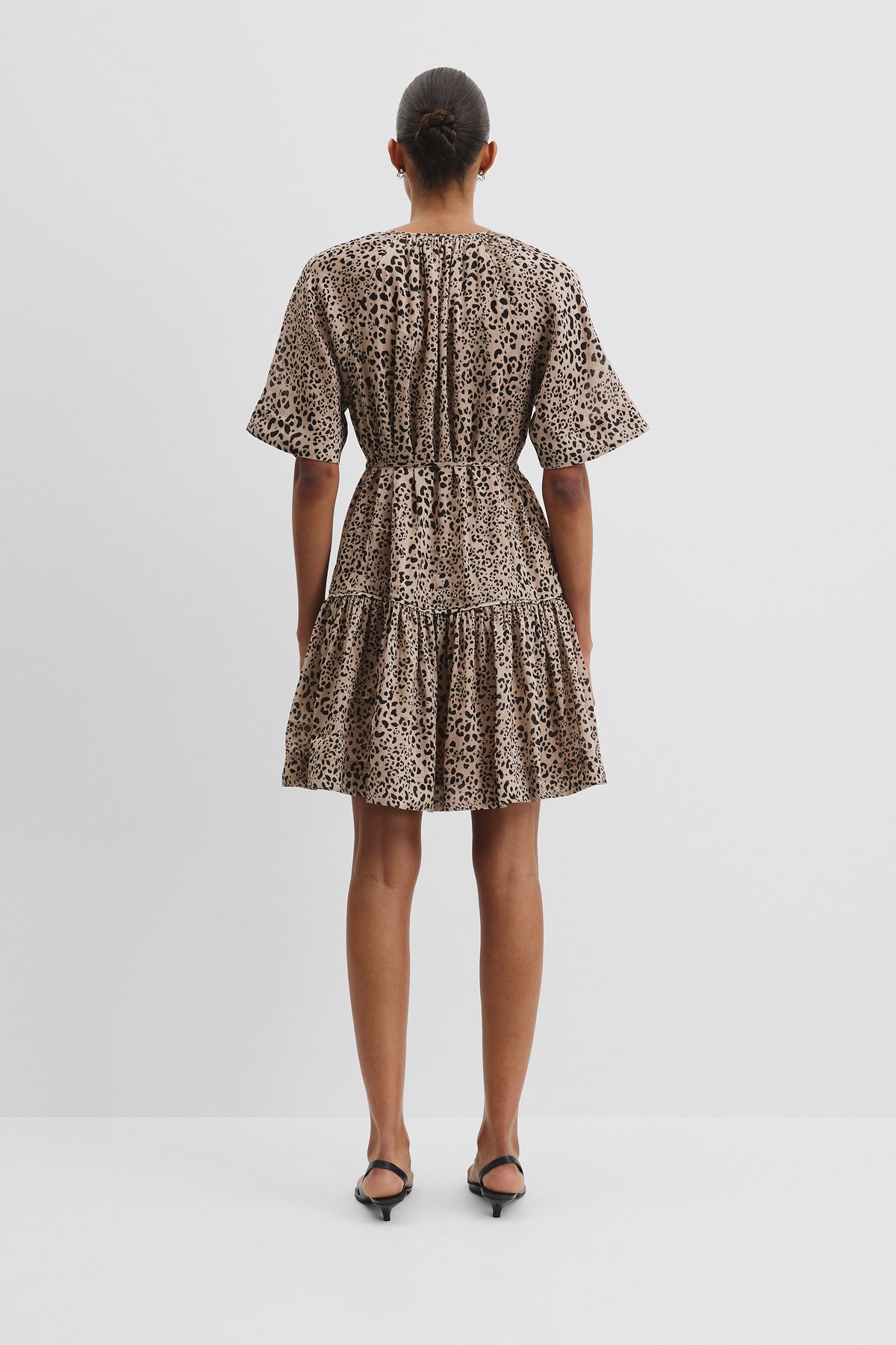 Print Tiered Mini Dress