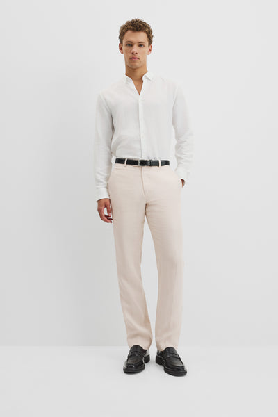 Long Sleeve Slim Linen Cotton Shirt