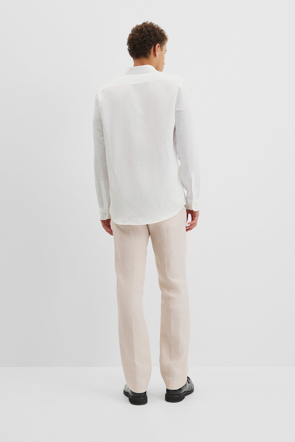 Long Sleeve Slim Linen Cotton Shirt