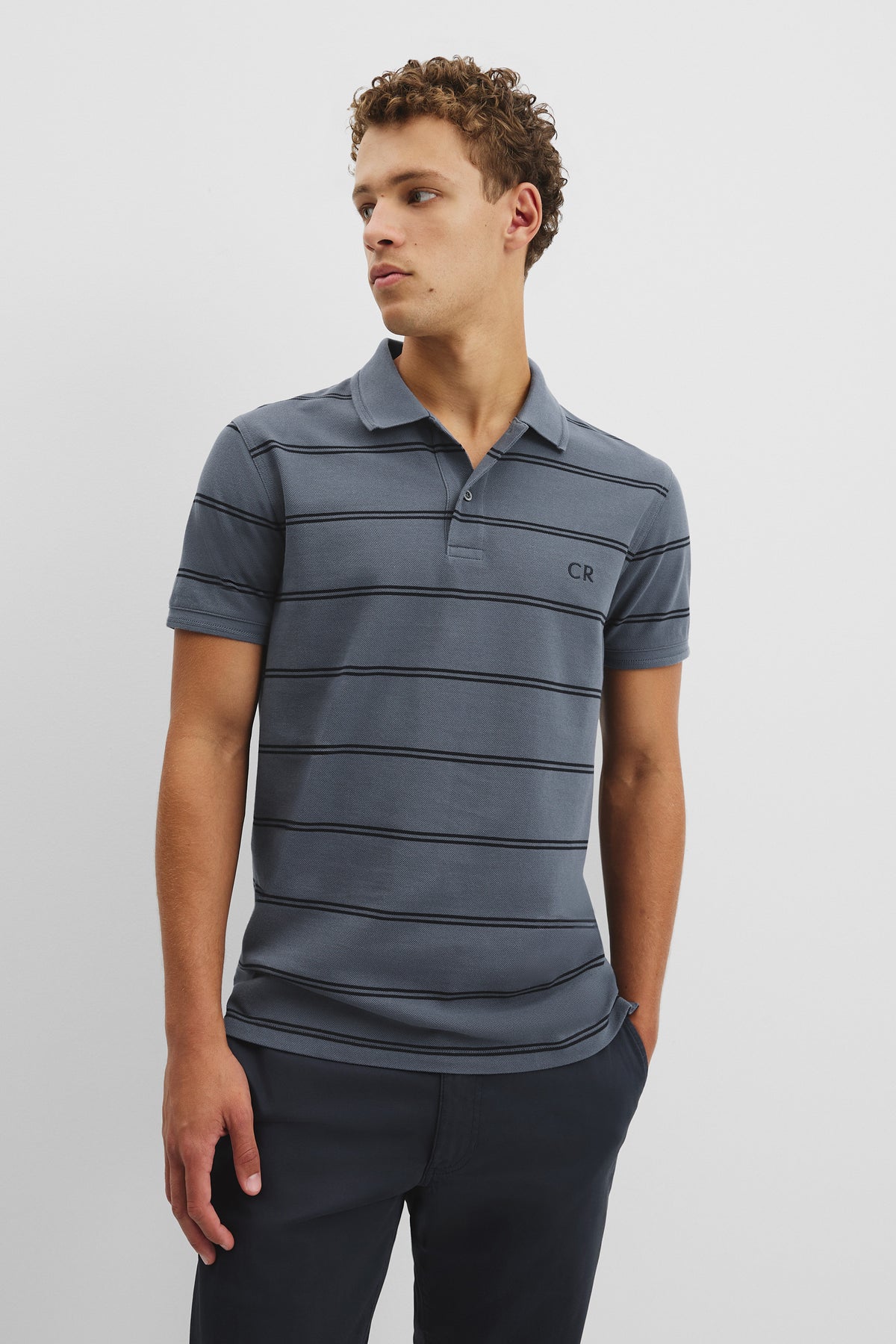Australian Cotton Stripe Pique Polo