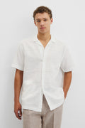 Relaxed Linen Cotton Embroidery Shirt