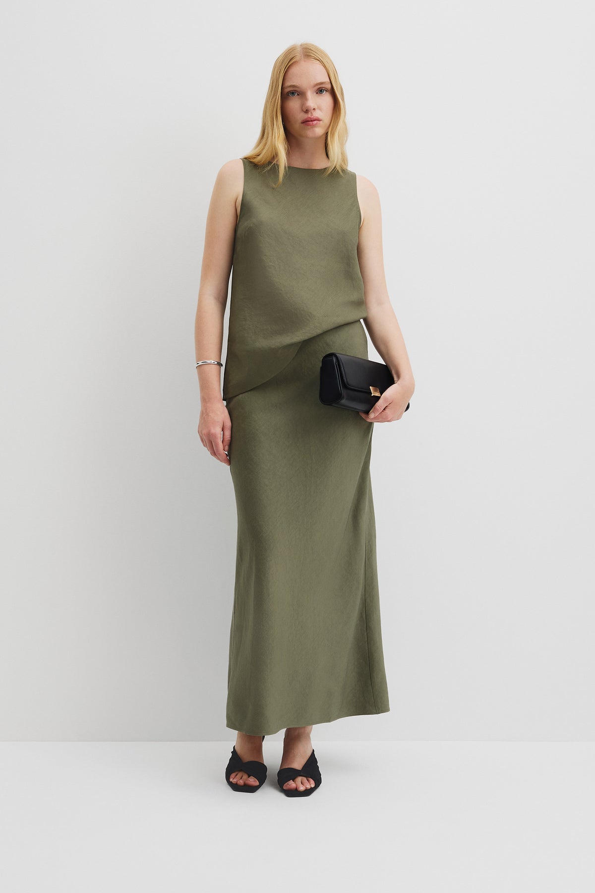 Draped Bias Skirt