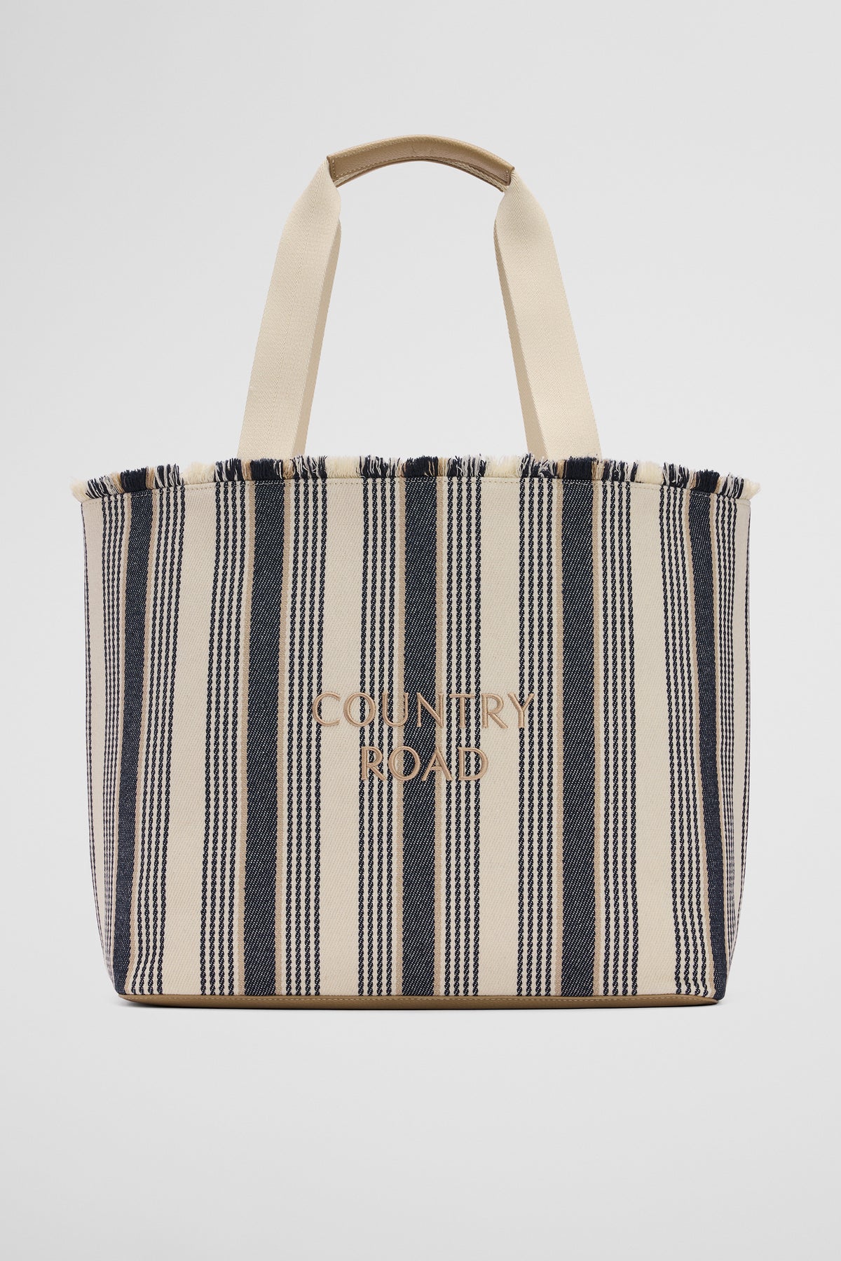 Stripe Fringe Tote