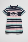 Cotton T-Shirt Logo Dress