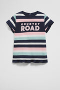 Cotton T-Shirt Logo Dress