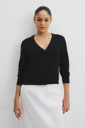 Organically Grown Cotton Linen Blend Knit Cardigan