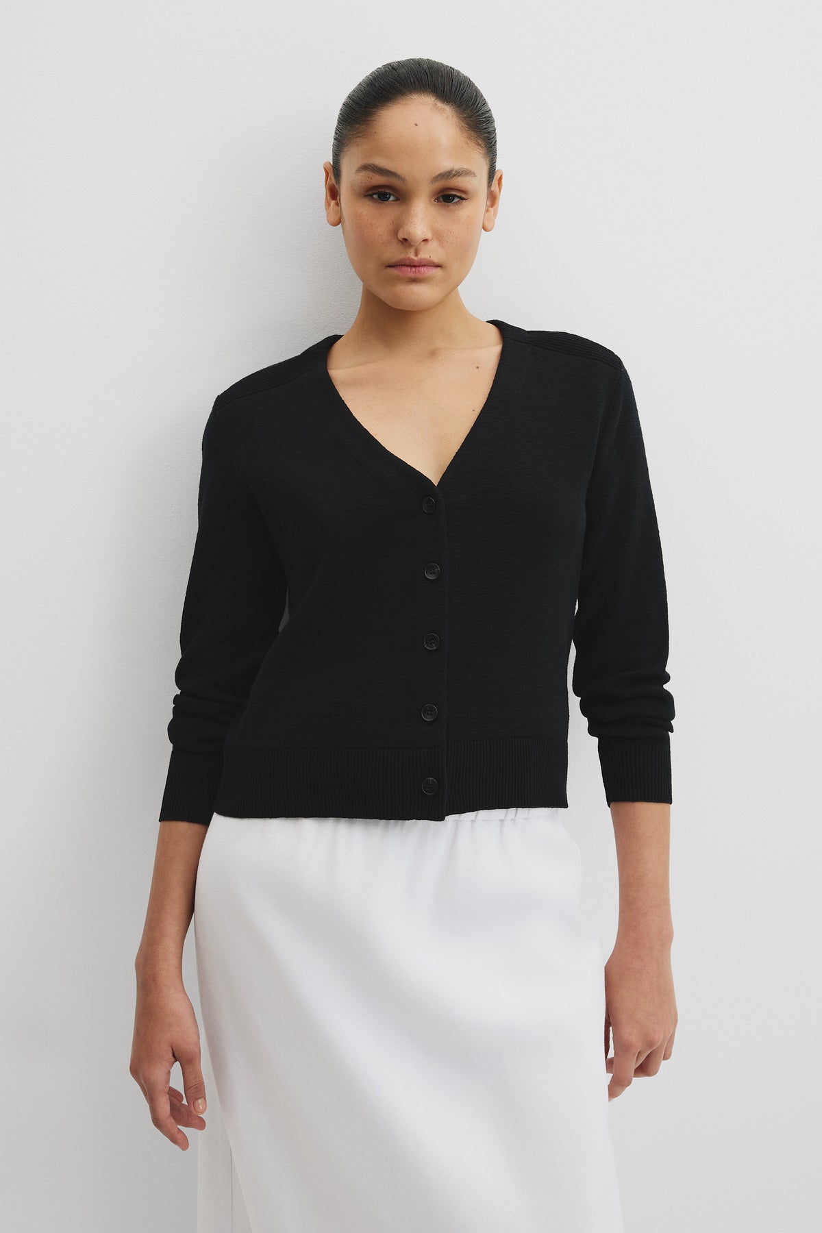 Organically Grown Cotton Linen Blend Knit Cardigan