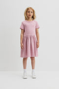 Gathered Rib T-Shirt Dress